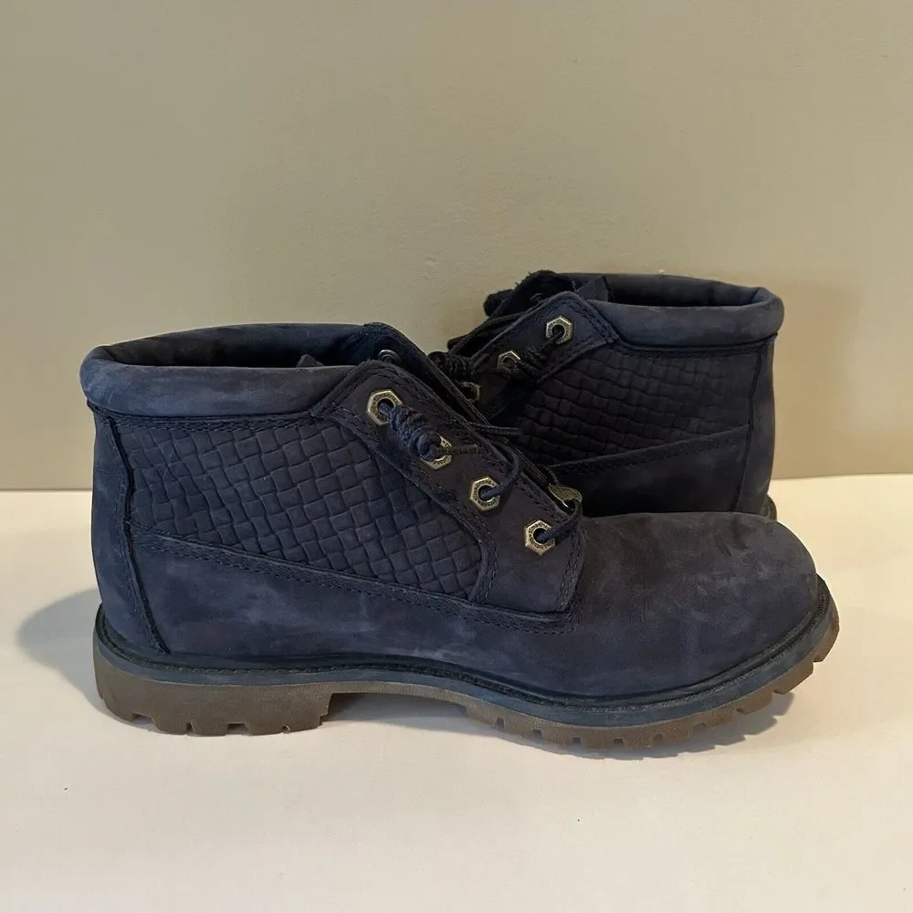 Timberland 8.5‎ Blue Leather Nellie Chukka Waterproof Casual Outdoor Low Boots